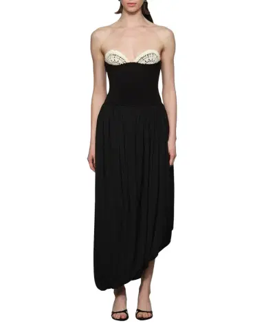 Et Ochs Noa Strapless Crochet-Trim Maxi Dress | Thumbnail 1
