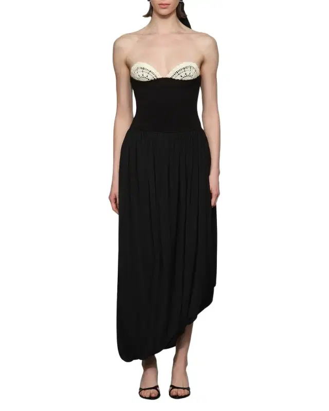 Et Ochs Noa Strapless Crochet-Trim Maxi Dress