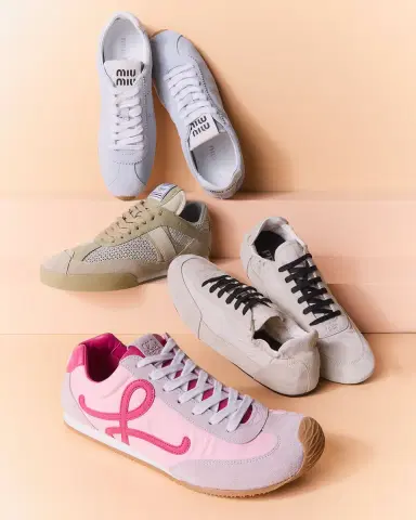 Miu Miu Suede Bicolor Retro Trainer Sneakers | Thumbnail 4 Miu Miu Suede Bicolor Retro Trainer Sneakers | Thumbnail 4