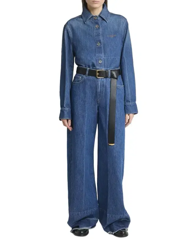 Givenchy Cropped Raw-Edge Cotton Denim Jacket