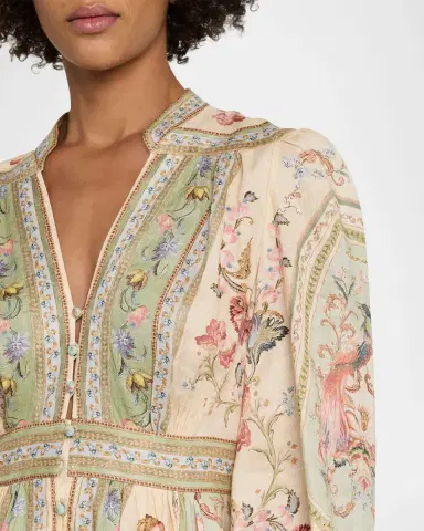 Zimmermann Roselight Plunge Mini Dress | Thumbnail 4 Zimmermann Roselight Plunge Mini Dress | Thumbnail 4