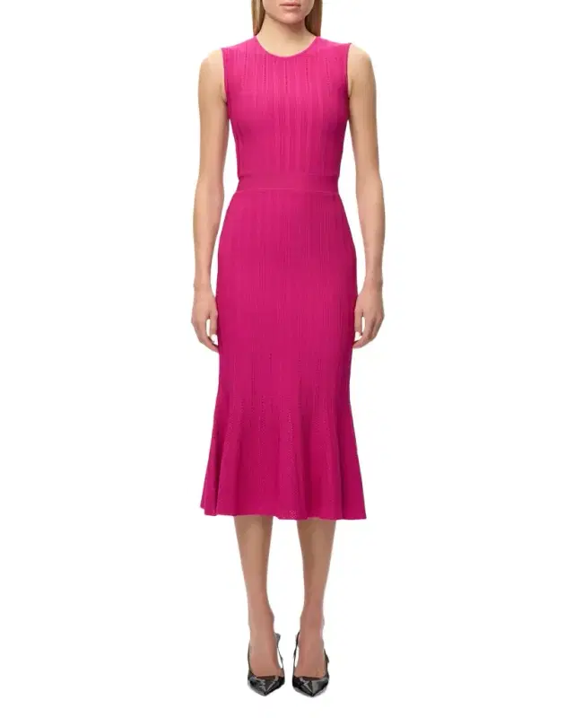 Herve Leger The Alice Ribbed Midi Dress