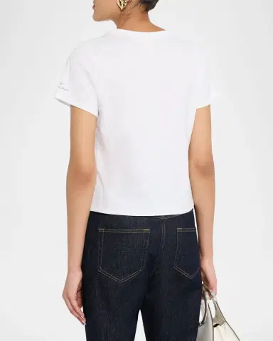 Cinq à Sept Love Collage Patch Cotton T-Shirt | Thumbnail 2 Cinq à Sept Love Collage Patch Cotton T-Shirt | Thumbnail 2