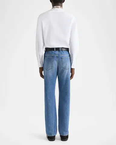 Givenchy Men's Couture Seam Straight Fit Shadow-Washed Jeans | Thumbnail 2 Givenchy Men's Couture Seam Straight Fit Shadow-Washed Jeans | Thumbnail 2