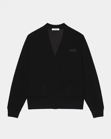 Givenchy Men's Lined Cotton Knit Cardigan with Label | Thumbnail 3 Givenchy Men's Lined Cotton Knit Cardigan with Label | Thumbnail 3