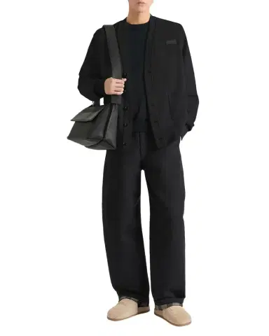 Givenchy Men's Lined Cotton Knit Cardigan with Label | Thumbnail 1 Givenchy Men's Lined Cotton Knit Cardigan with Label | Thumbnail 1