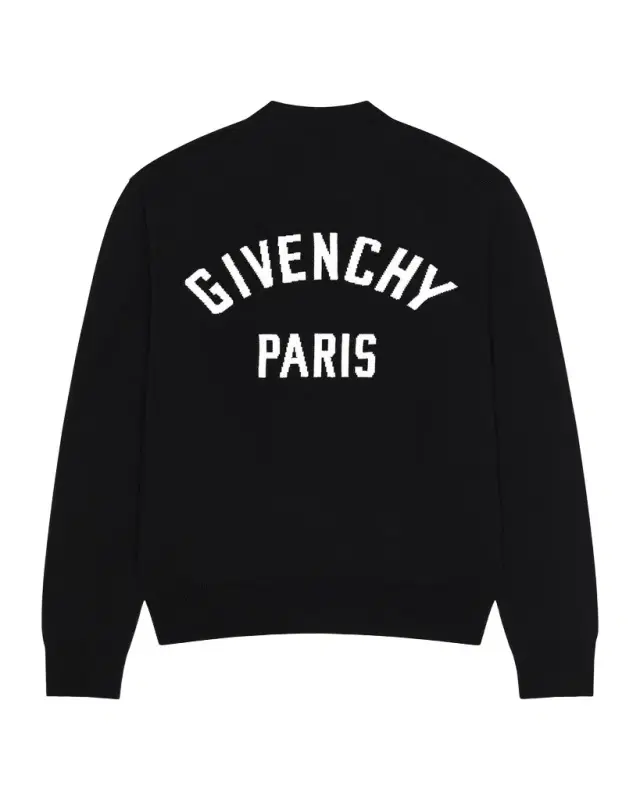 Givenchy Men 's Couture Seam Knit Back-Logo Cardigan