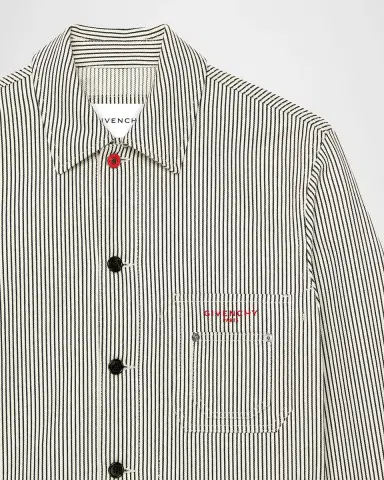 Givenchy Men's Couture Seam Stripe Denim Jacket | Thumbnail 3