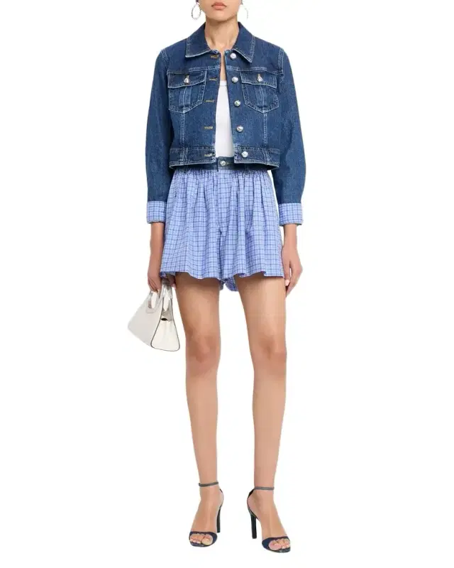 Madalyn Wide-Leg Gingham Shorts