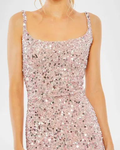 Mac Duggal Petite Sequin-Embellished Slip Gown | Thumbnail 3