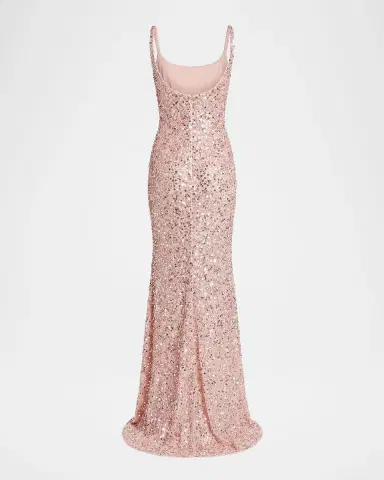 Mac Duggal Petite Sequin-Embellished Slip Gown | Thumbnail 4