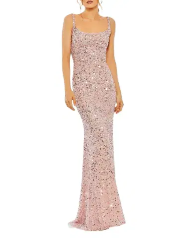 Mac Duggal Petite Sequin-Embellished Slip Gown | Thumbnail 1