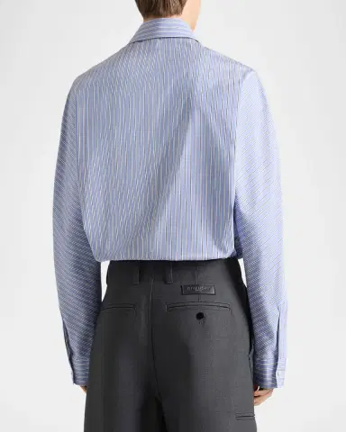 Givenchy Men's Couture Seam Stripe Button-Down Shirt | Thumbnail 2