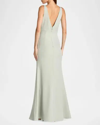 Mac Duggal Sleeveless Mermaid Gown w/ Bow | Thumbnail 2