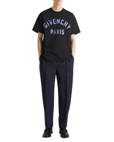 Givenchy Men's Classic Fit Embroidered Logo T-Shirt | Thumbnail 1 Givenchy Men's Classic Fit Embroidered Logo T-Shirt | Thumbnail 1
