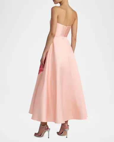 Mac Duggal Floral Mikado A-Line Strapless Cocktail Dress | Thumbnail 3 Mac Duggal Floral Mikado A-Line Strapless Cocktail Dress | Thumbnail 3