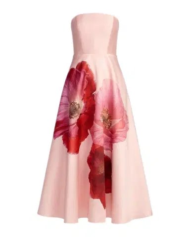 Mac Duggal Floral Mikado A-Line Strapless Cocktail Dress | Thumbnail 1 Mac Duggal Floral Mikado A-Line Strapless Cocktail Dress | Thumbnail 1
