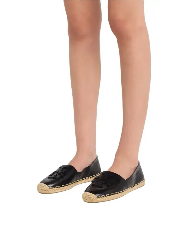 Tory Burch Ines Leather Double T Espadrilles