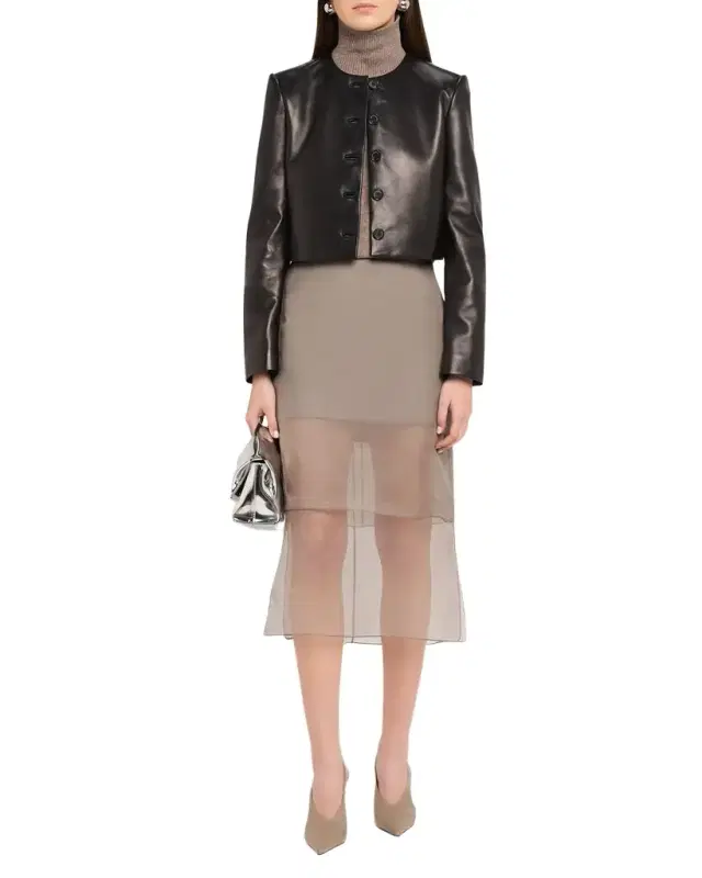 Ryder Leather Cropped Box Jacket