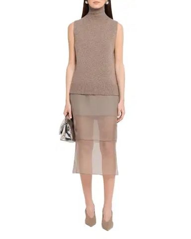 Brandon Maxwell Bruno Turtleneck Sleeveless Sweater | Thumbnail 1 Brandon Maxwell Bruno Turtleneck Sleeveless Sweater | Thumbnail 1