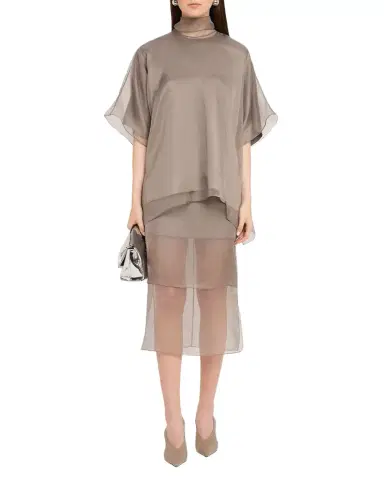 Brandon Maxwell Cali Scarf-Neck Silk Organza Blouse | Thumbnail 1 Brandon Maxwell Cali Scarf-Neck Silk Organza Blouse | Thumbnail 1