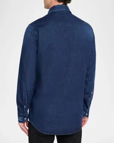 Sartorio Men's Cotton Pocket Button-Down Shirt | Thumbnail 2