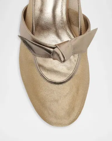 Alexandre Birman Clarita Metallic Mesh Ballerina Flats | Thumbnail 4 Alexandre Birman Clarita Metallic Mesh Ballerina Flats | Thumbnail 4
