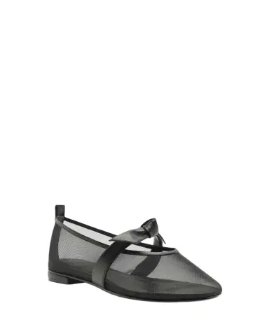 Alexandre Birman Clarita Mesh Leather Ballerina Flats | Thumbnail 1 Alexandre Birman Clarita Mesh Leather Ballerina Flats | Thumbnail 1