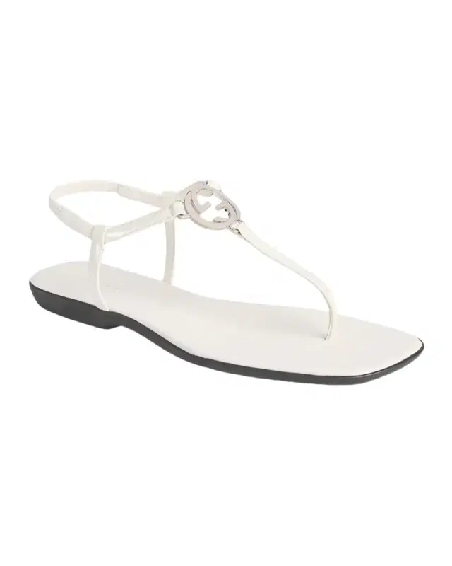 Gucci GG Ease Patent Leather Thong Sandals