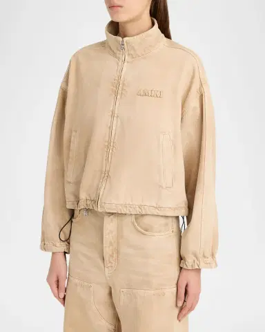 AMIRI Logo-Embroidered Denim Track Jacket | Thumbnail 3 AMIRI Logo-Embroidered Denim Track Jacket | Thumbnail 3
