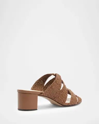 Alexandre Birman 45mm Sabrina Leather Block Heel Slide Sandals | Thumbnail 3 Alexandre Birman 45mm Sabrina Leather Block Heel Slide Sandals | Thumbnail 3