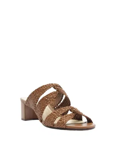 Alexandre Birman 45mm Sabrina Leather Block Heel Slide Sandals | Thumbnail 1 Alexandre Birman 45mm Sabrina Leather Block Heel Slide Sandals | Thumbnail 1