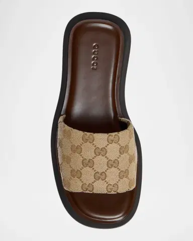 Gucci 45mm North GG Monogram Canvas Platform Sandals | Thumbnail 2