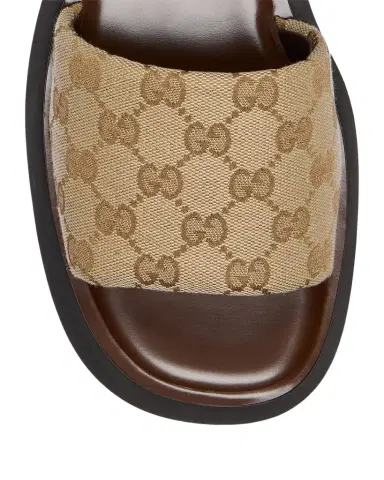Gucci 45mm North GG Monogram Canvas Platform Sandals | Thumbnail 1