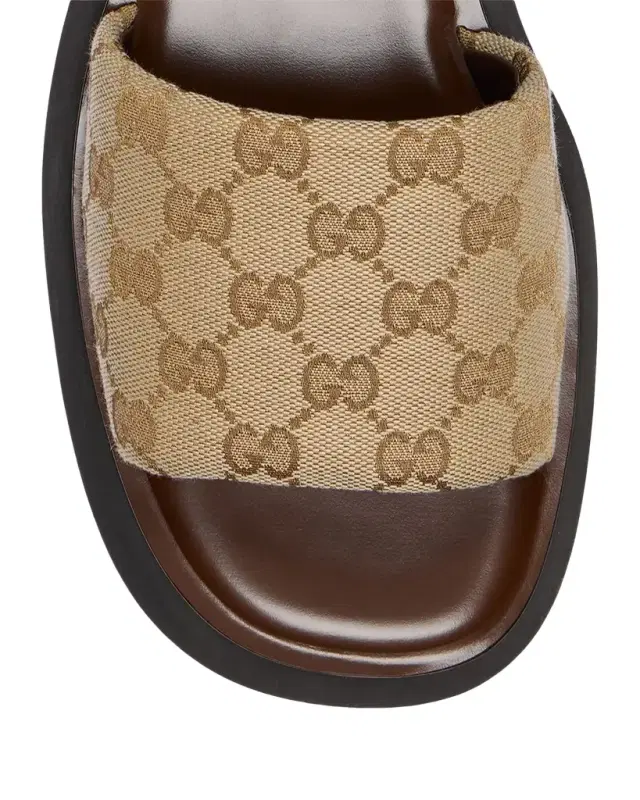 Gucci 45mm North GG Monogram Canvas Platform Sandals