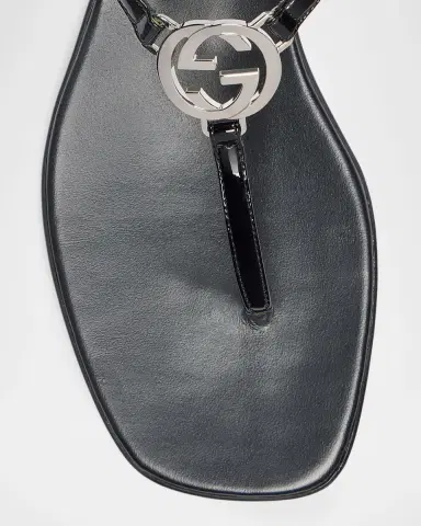 Gucci GG Ease Patent Leather Thong Sandals | Thumbnail 4 Gucci GG Ease Patent Leather Thong Sandals | Thumbnail 4