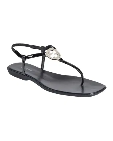 Gucci GG Ease Patent Leather Thong Sandals | Thumbnail 1 Gucci GG Ease Patent Leather Thong Sandals | Thumbnail 1