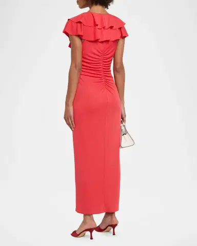 Cinq à Sept Tallis Ruffled V-Neck Maxi Dress | Thumbnail 2 Cinq à Sept Tallis Ruffled V-Neck Maxi Dress | Thumbnail 2