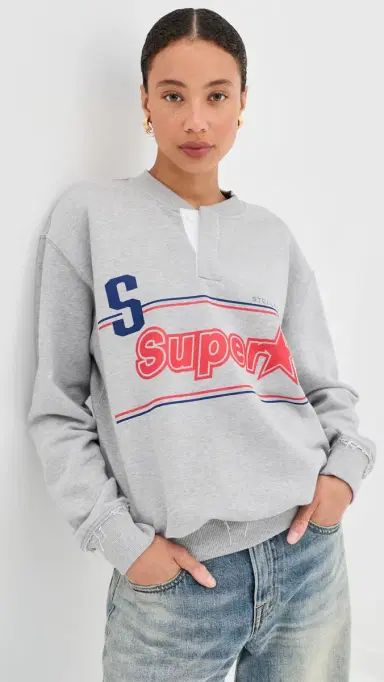 Stella McCartney uperstar Sweatshirt Grey Melange | Thumbnail 2