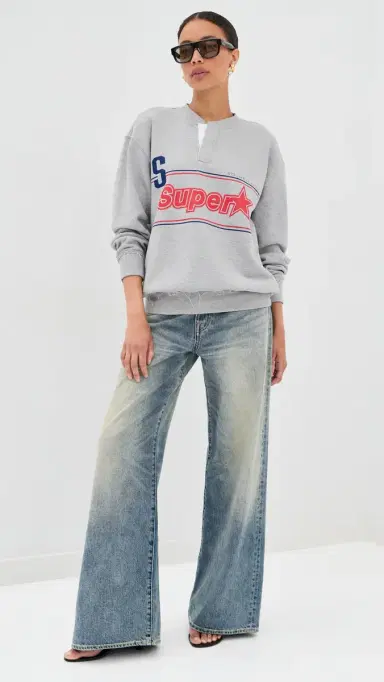 Stella McCartney uperstar Sweatshirt Grey Melange | Thumbnail 5