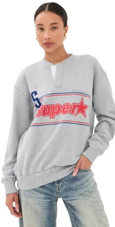 Stella McCartney uperstar Sweatshirt Grey Melange | Thumbnail 1