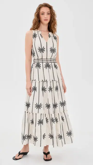 RAILS Loulou Dress Embroidered Palms | Thumbnail 2