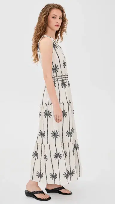 RAILS Loulou Dress Embroidered Palms | Thumbnail 4