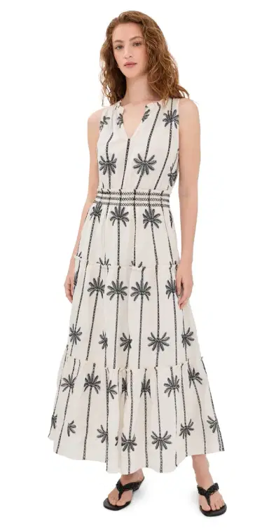 RAILS Loulou Dress Embroidered Palms | Thumbnail 1