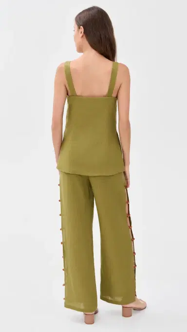 o.p.t o. p.t Gabrielle Linen Set Olive S | Thumbnail 3
