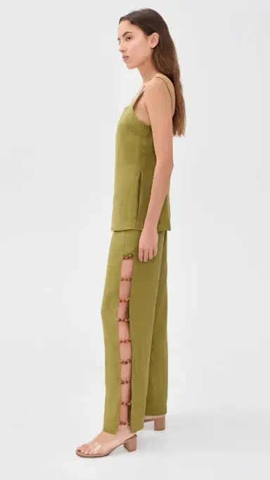o.p.t o. p.t Gabrielle Linen Set Olive S | Thumbnail 4