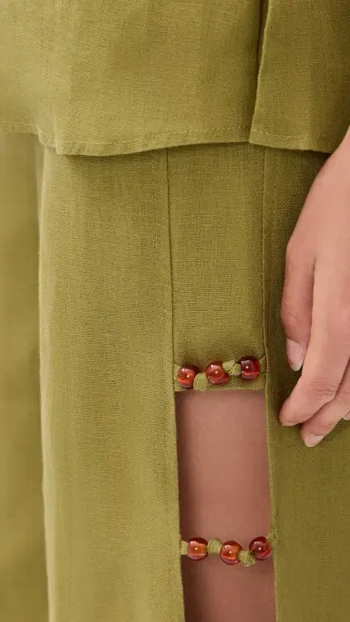 o.p.t o. p.t Gabrielle Linen Set Olive S | Thumbnail 6