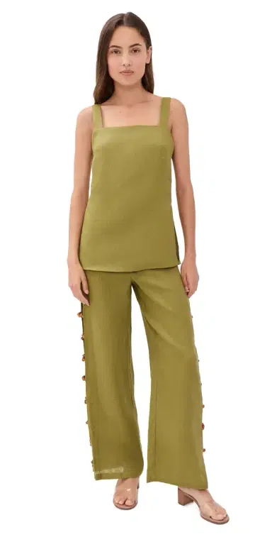 o.p.t o. p.t Gabrielle Linen Set Olive S | Thumbnail 1