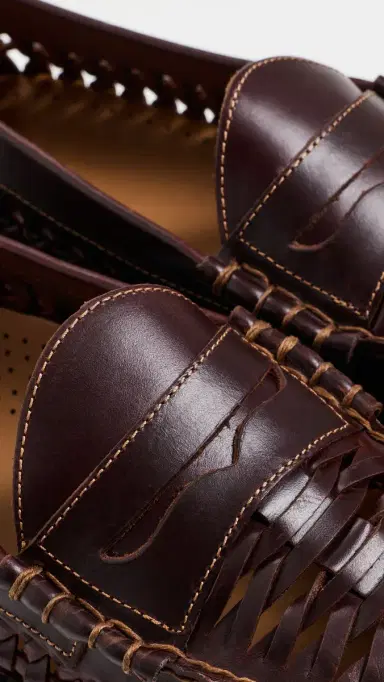 G.H. BASS G. H. Bass Lexington Woven Leather Loafers Leather Brown 8 | Thumbnail 5