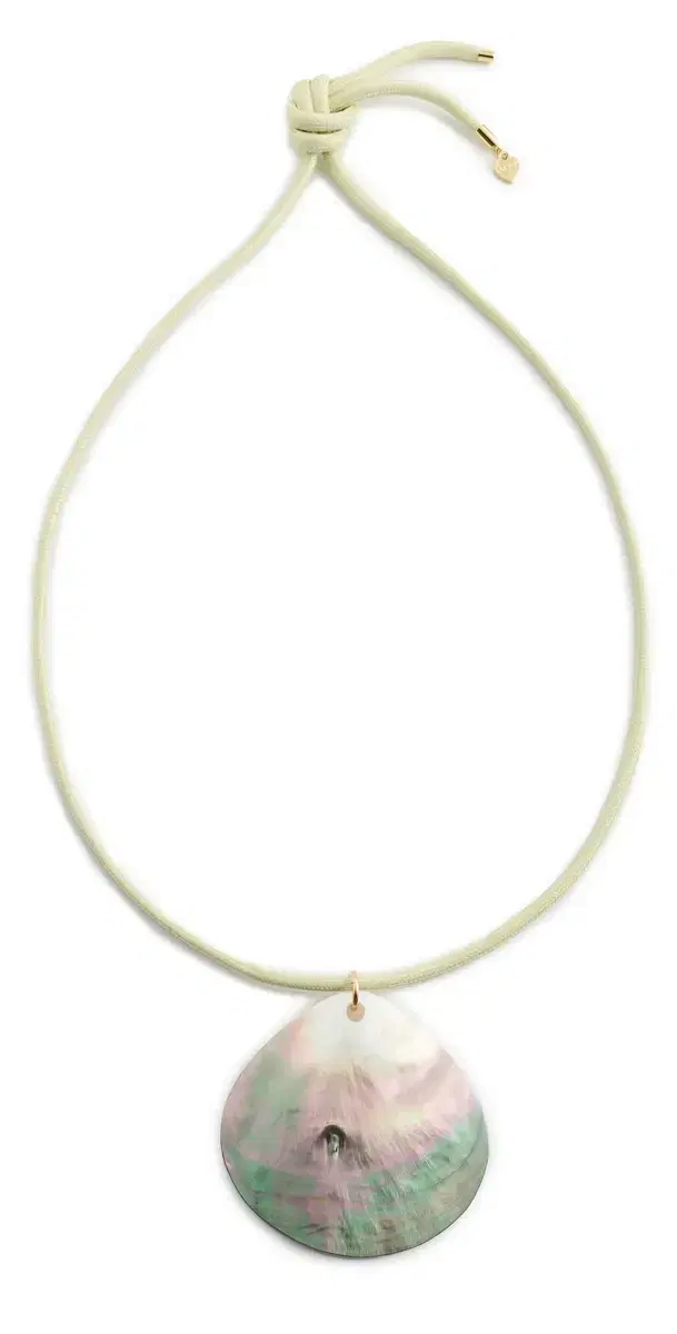 HART Mother of Pearl Cord Necklace Green/Pearl One Size